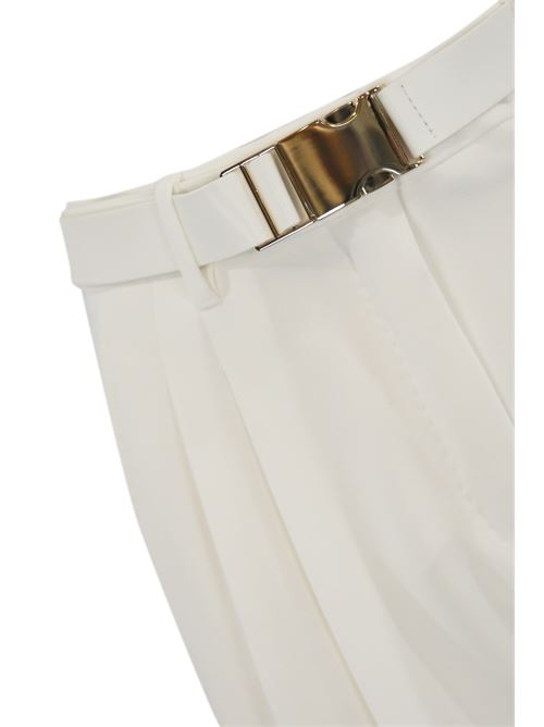 Pantalone con cintura Neottia in cady Bianco MAX MARA STUDIO | 2516131011600009